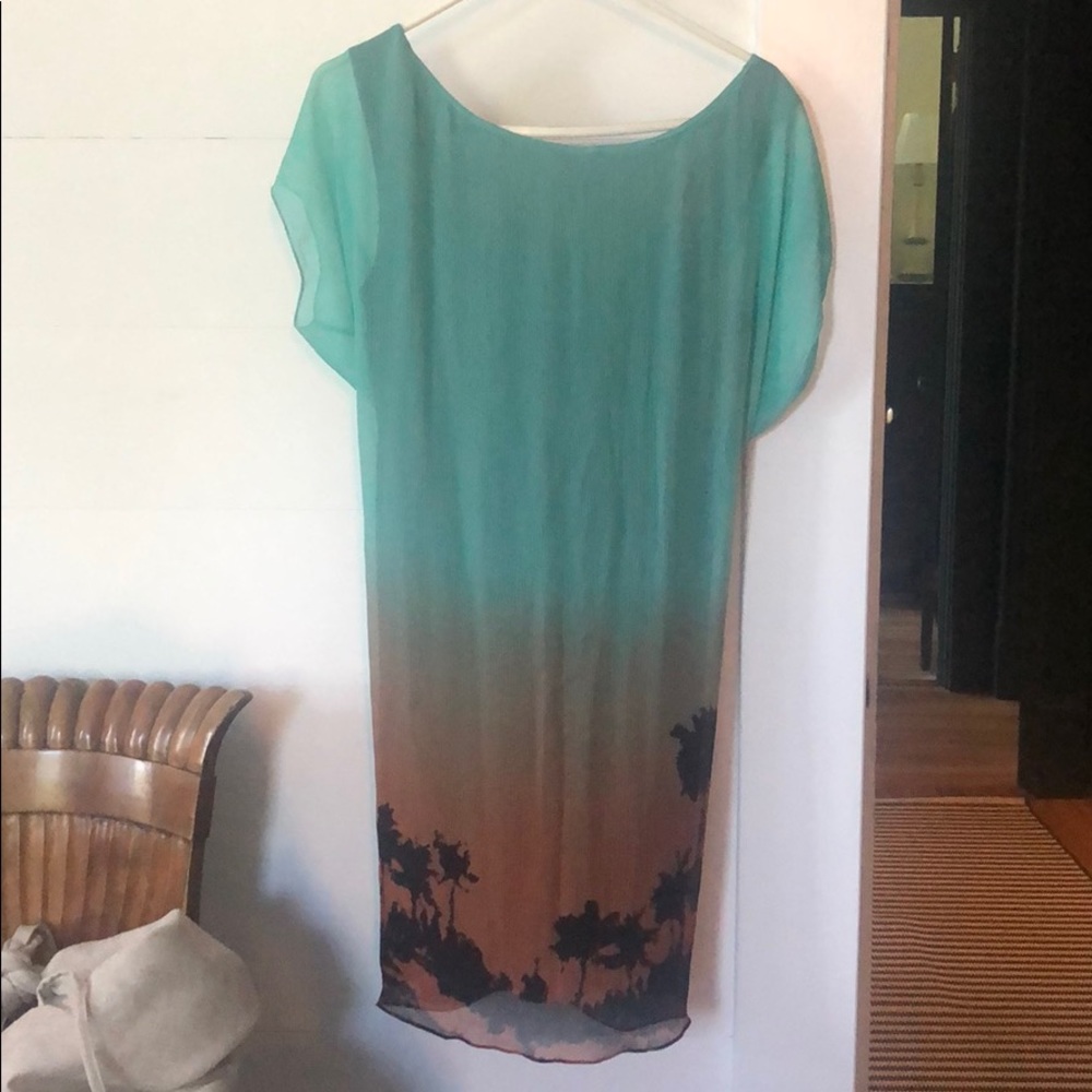 Diane Von Furstenburg Silk Tropical Dress Sz 4